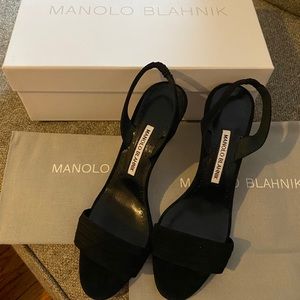 Manolo Blahnik 70mm Slingback black Sandal